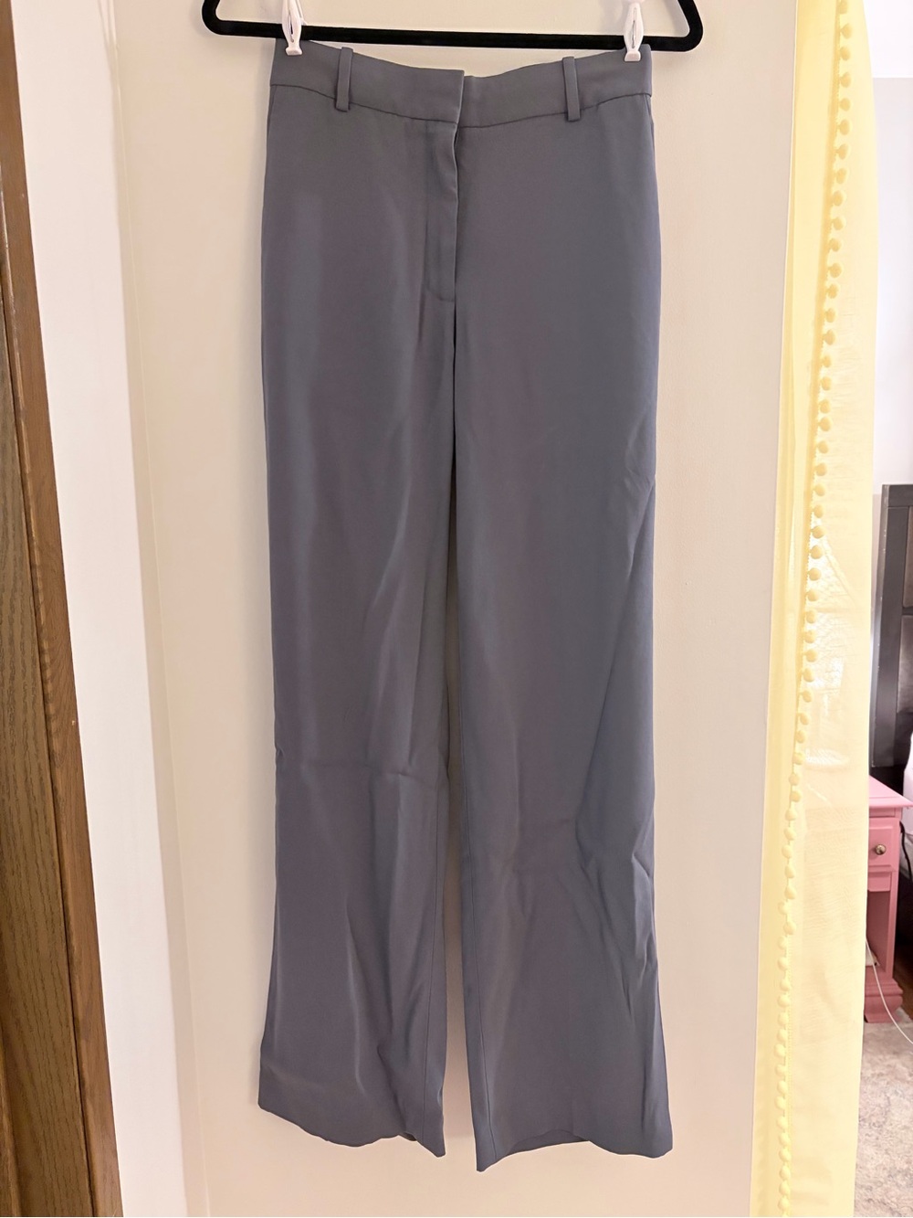 Babaton Wide-Leg Dress Pants in Gray
